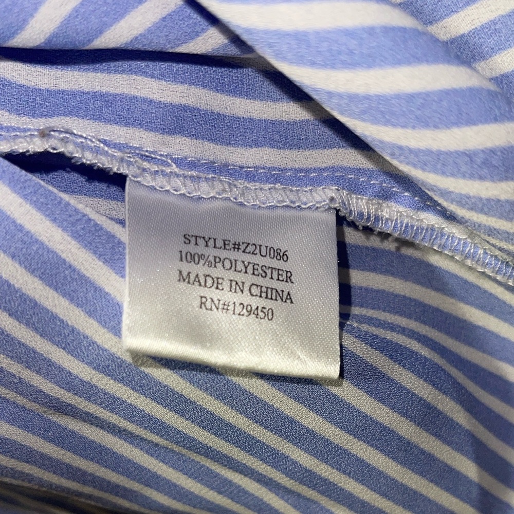 Como Vintage Striped Blouse with Ruffle Sleeves - Picture 3 of 6